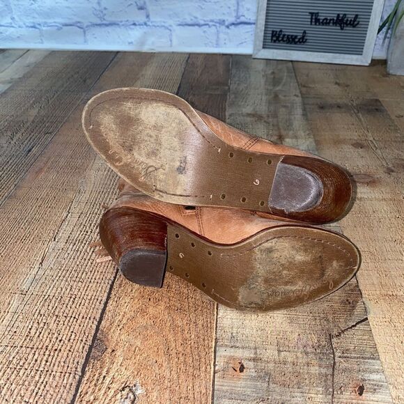 Sam Edelman Louie Women 6 Fringe Zip Brown Leather Booties - Picture 2 of 11